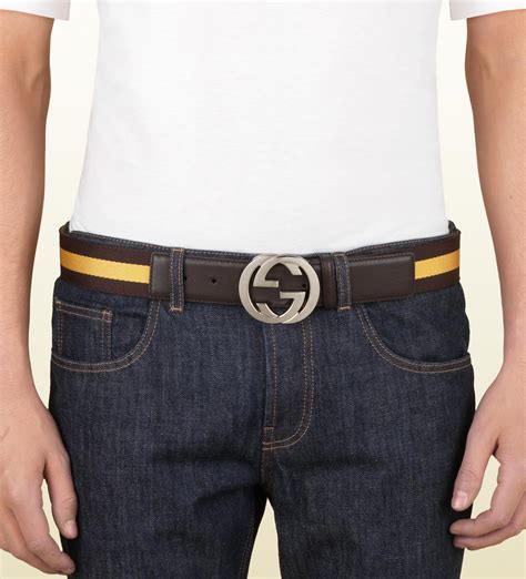 mens gucci belt flannels|men's Gucci belt interlocking g's.